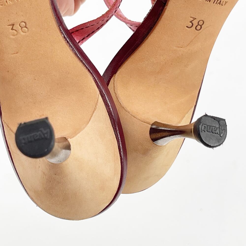 Chanel Vintage Pink Double Strap Satin Bow Cork Sole Slide Sandal Heels EU 38 - Picture 13 of 13